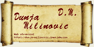 Dunja Milinović vizit kartica